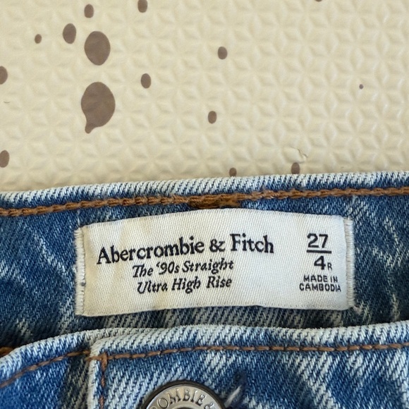 💘 ABERCROMBIE & FITCH - 27/4R ‘90s STRAIGHT ULTRA HIGH RISE - Picture 2 of 6
